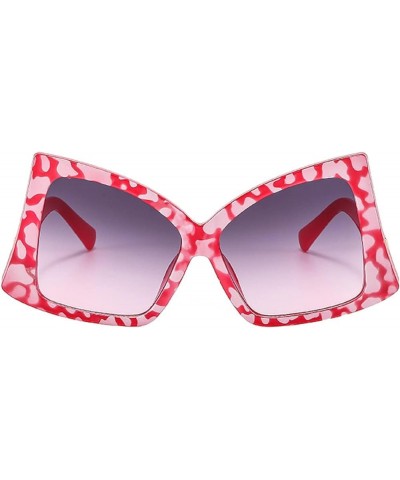 Oversized Butterfly Sunglasses For Women Trendy Gradient Cat Eye Sun Glasses Female Unique Irregular Eyewear Red&pink $10.97 ...