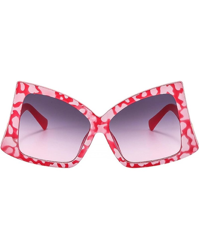 Oversized Butterfly Sunglasses For Women Trendy Gradient Cat Eye Sun Glasses Female Unique Irregular Eyewear Red&pink $10.97 ...