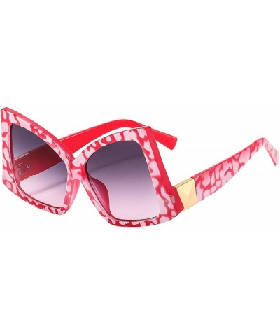 Oversized Butterfly Sunglasses For Women Trendy Gradient Cat Eye Sun Glasses Female Unique Irregular Eyewear Red&pink $10.97 ...