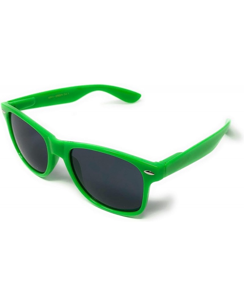 WebDeals Retro - Classic 80s Style Sunglasses Vintage Rectangle Green Black Tint $6.00 Wayfarer