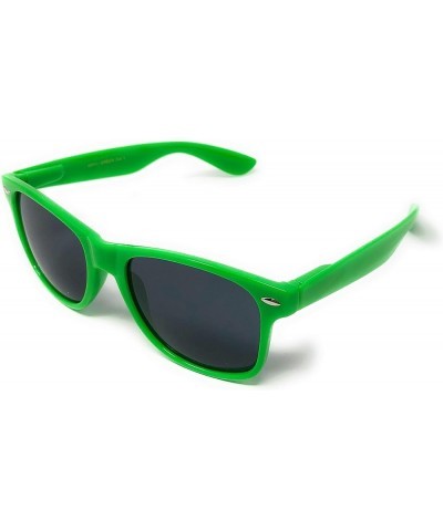 WebDeals Retro - Classic 80s Style Sunglasses Vintage Rectangle Green Black Tint $6.00 Wayfarer