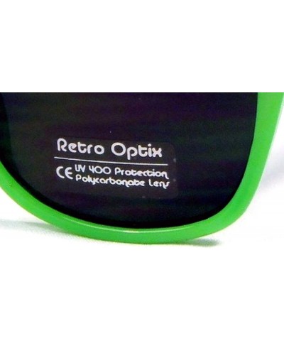 WebDeals Retro - Classic 80s Style Sunglasses Vintage Rectangle Green Black Tint $6.00 Wayfarer