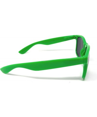 WebDeals Retro - Classic 80s Style Sunglasses Vintage Rectangle Green Black Tint $6.00 Wayfarer