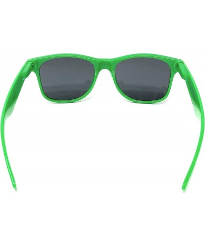 WebDeals Retro - Classic 80s Style Sunglasses Vintage Rectangle Green Black Tint $6.00 Wayfarer