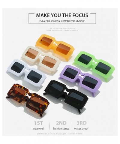 Square Frame Fashion Sunglasses for Men and Women. (Color : 7, Size : 1) 1 3 $12.37 Designer