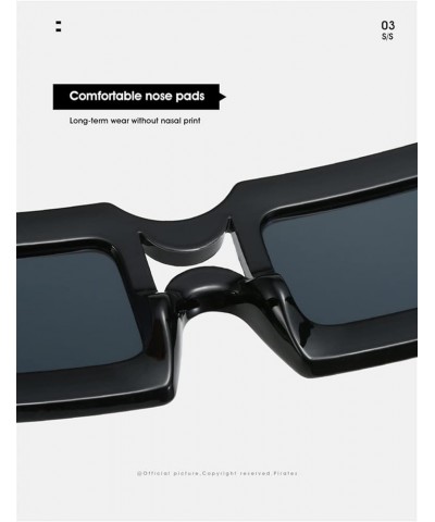 Square Frame Fashion Sunglasses for Men and Women. (Color : 7, Size : 1) 1 3 $12.37 Designer