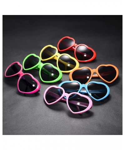 10/20 Packs Wholesale Neon Colors Heart Retro Style Party Favors Sunglasses Hotpink 10 Packs $14.52 Heart