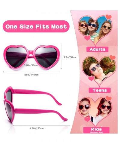 10/20 Packs Wholesale Neon Colors Heart Retro Style Party Favors Sunglasses Hotpink 10 Packs $14.52 Heart