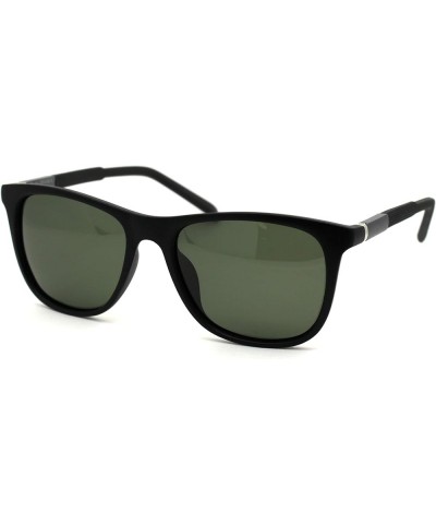 Polarized Mens Aluminum Arm Mod Dress Horn Rim Sunglasses Matte Black Green $9.69 Butterfly