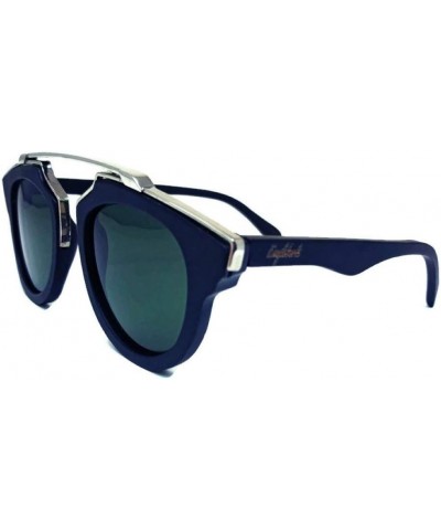 Black Wood and Metal Sunglasses $22.79 Oval