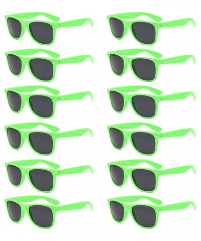 12 pack Unisex 80's Retro Sunglasses Wholesale Neon Colors UV 400 Protection Sunglasses Bulk Party Favor Supplies Green $9.68...