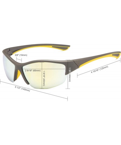 Half-Frame Sports Bifocal Sunglasses Reading Sunglasses White Frame/Grey Lens $9.60 Rectangular