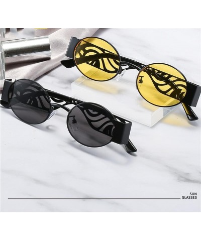 Metal Punk Fashion Sunglasses Men and Women Vacation Beach Decorative Sunglasses (Color : 6, Size : 1) 1 5 $14.33 Designer