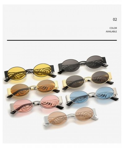 Metal Punk Fashion Sunglasses Men and Women Vacation Beach Decorative Sunglasses (Color : 6, Size : 1) 1 5 $14.33 Designer