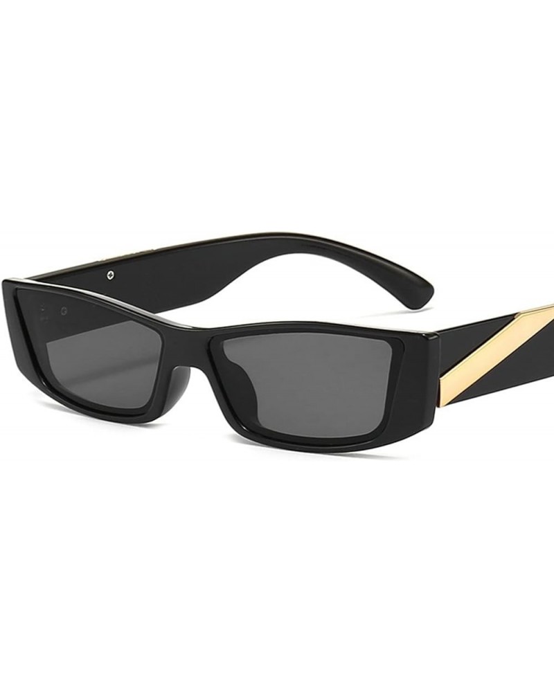 Small Frame Hip-hop Square Shades for Men and Women Retro Decorative Sunglasses (Color : E, Size : 1) 1A $15.30 Designer