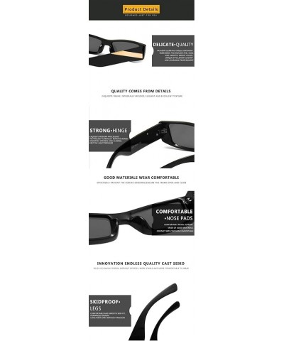 Small Frame Hip-hop Square Shades for Men and Women Retro Decorative Sunglasses (Color : E, Size : 1) 1A $15.30 Designer