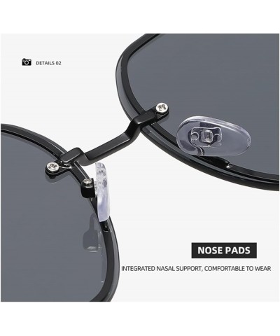 Rimless Square Sunglasses, Outdoor Vacation Beach Glasses for Men and Women (Color : C, Size : Medium) Medium B $15.51 Rimless