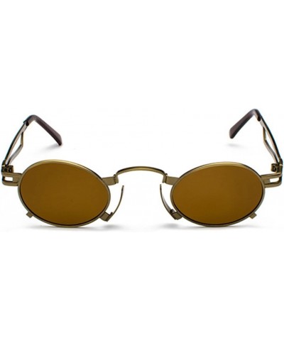 Men's & Women's Sunglasses Vintage Oval Metal Frame Sunglasses Bronze Box Tea $8.86 Oval