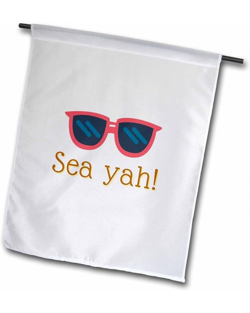 Image of Sunglass with Text of Sea Yah - Flags (fl-377255-2) 18 x 27 inch Garden Flag $10.19 Designer