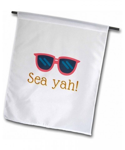 Image of Sunglass with Text of Sea Yah - Flags (fl-377255-2) 18 x 27 inch Garden Flag $10.19 Designer