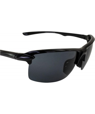 14er Sport Golf Motorcycle Riding Sunglasses Black and Polarized Smoke Lens $16.49 Wayfarer