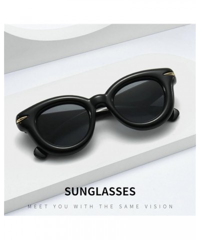 Oversized Cat Eye Sunglasses for Women Cute Oval Thick Frame Cateye Sun Glasses Chic Retro Style Shades Yellow $10.77 Oversized