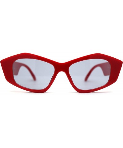 Geometric Angular Diva Cat Eye Fashion Sunglasses Red Grey $10.05 Cat Eye