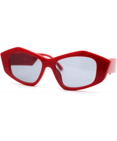 Geometric Angular Diva Cat Eye Fashion Sunglasses Red Grey $10.05 Cat Eye