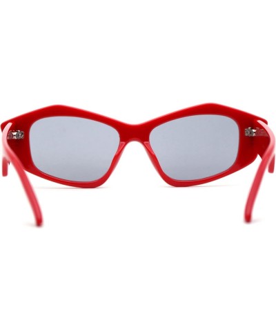 Geometric Angular Diva Cat Eye Fashion Sunglasses Red Grey $10.05 Cat Eye