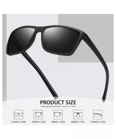 Square Polarized Sunglasses for Men Vintage Style Driving Travel Sun Glasses Lightweight Frame UV Protection Goggles 3pack Bl...