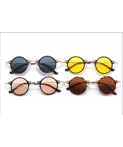 Punk Small Frame Men Hip Hop Sunglasses Round Outdoor Party Commuter Trend UV400 Sunglasses Gift A $13.21 Designer