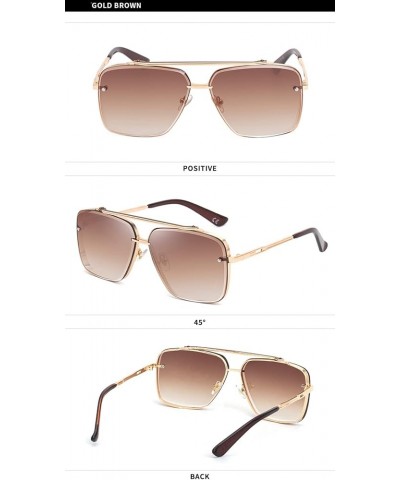 Fashion Classic Sunglasses Cool Women Men Vintage Glasses 02 Gold Brown $14.08 Sport