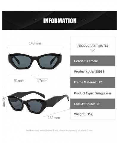 Cat-Eye Hip-hop Fashion Decorative Sunglasses for Women (Color : E, Size : 1) 1A $12.82 Designer