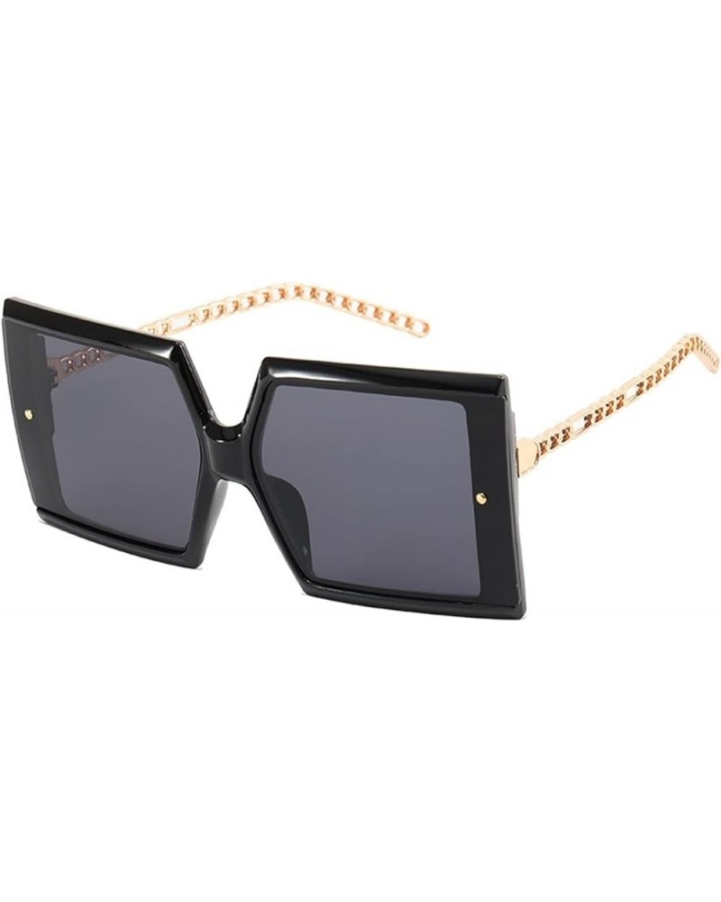 Square Frame Large Frame Men and Women Sunglasses Outdoor Sunshade Vacation (Color : C, Size : Medium) Medium A $18.43 Designer