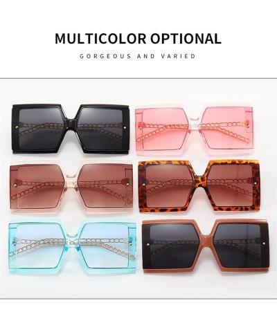 Square Frame Large Frame Men and Women Sunglasses Outdoor Sunshade Vacation (Color : C, Size : Medium) Medium A $18.43 Designer