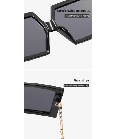 Square Frame Large Frame Men and Women Sunglasses Outdoor Sunshade Vacation (Color : C, Size : Medium) Medium A $18.43 Designer