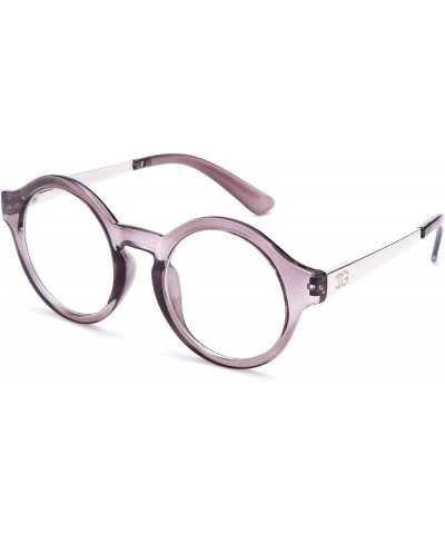 Newbee Fashion - IG Unisex Clear Lens Round Shaped John Lennon Inspired Glasses Grey $8.39 Designer