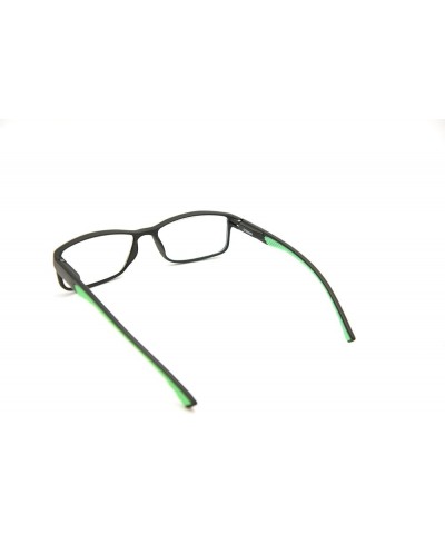 ColorViper Full-Rimless Flexie Reading double injection color Glasses NEW FULL-RIM Matte Black / Green -Spring Hinge $16.73 R...