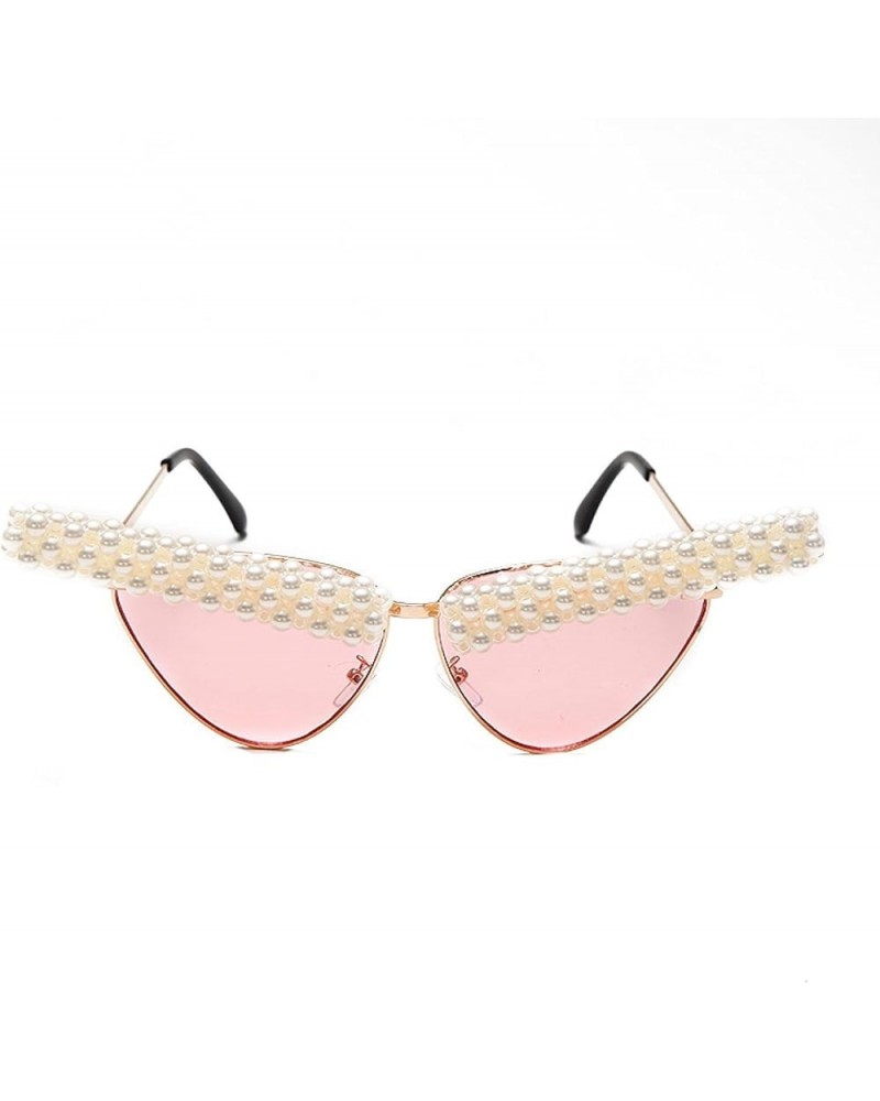 Vintage Cat Eye Sunglasses Women Sexy Retro Small Cat Eye Sun Glasses Eyewear Pearl Female 4 $18.05 Rectangular