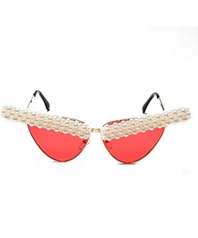 Vintage Cat Eye Sunglasses Women Sexy Retro Small Cat Eye Sun Glasses Eyewear Pearl Female 4 $18.05 Rectangular