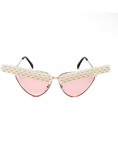 Vintage Cat Eye Sunglasses Women Sexy Retro Small Cat Eye Sun Glasses Eyewear Pearl Female 4 $18.05 Rectangular