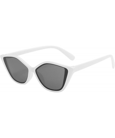 Rimless Square Sunglasses for Women Retro Big Frame Vintage Sunglasses Eyewears White $4.53 Rimless