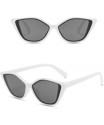 Rimless Square Sunglasses for Women Retro Big Frame Vintage Sunglasses Eyewears White $4.53 Rimless