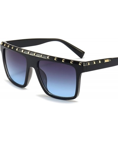 Men's and Women's Metal Decorative Square Sunglasses (Color : C, Size : 1) 1 G $14.19 Designer