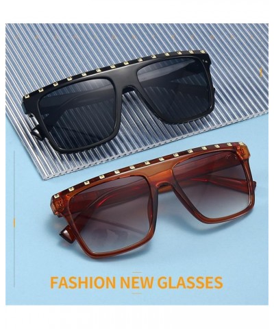 Men's and Women's Metal Decorative Square Sunglasses (Color : C, Size : 1) 1 G $14.19 Designer