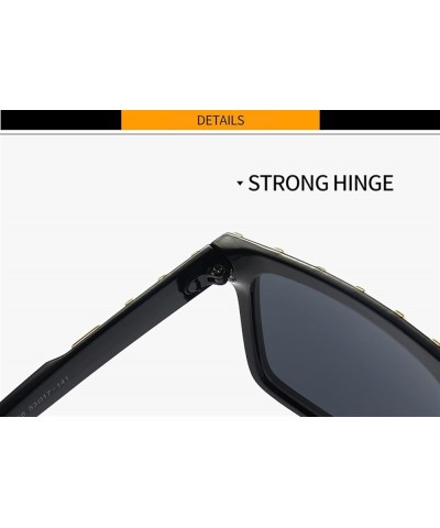 Men's and Women's Metal Decorative Square Sunglasses (Color : C, Size : 1) 1 G $14.19 Designer