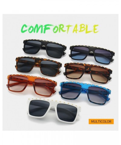 Men's and Women's Metal Decorative Square Sunglasses (Color : C, Size : 1) 1 G $14.19 Designer