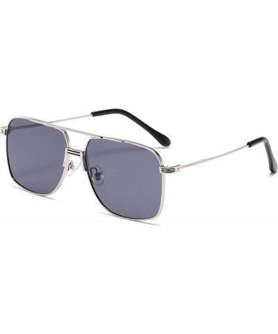 Fashion Metal Large Frame Sunglasses Men and Women Outdoor Vacation Sunshades (Color : F, Size : Medium) Medium F $15.18 Desi...