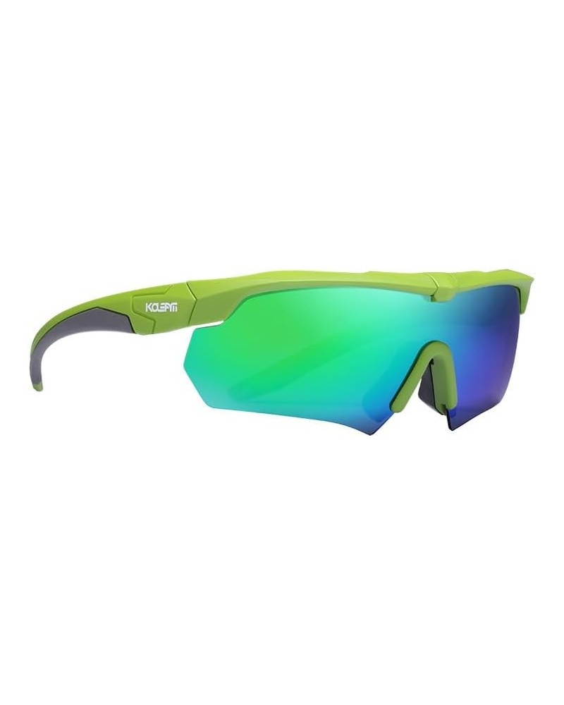 New TR90 sunglasses men's thickened one-piece colorful UV400 cycling mirror outdoor sports glasses C6 $22.74 Sport