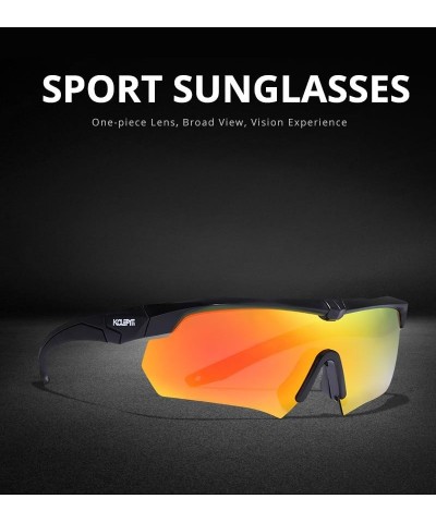 New TR90 sunglasses men's thickened one-piece colorful UV400 cycling mirror outdoor sports glasses C6 $22.74 Sport